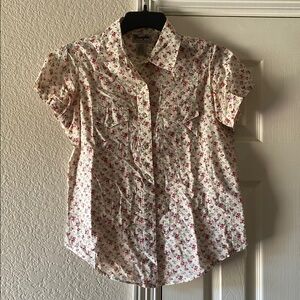 Wrangler White Floral Short Sleeve Shirt